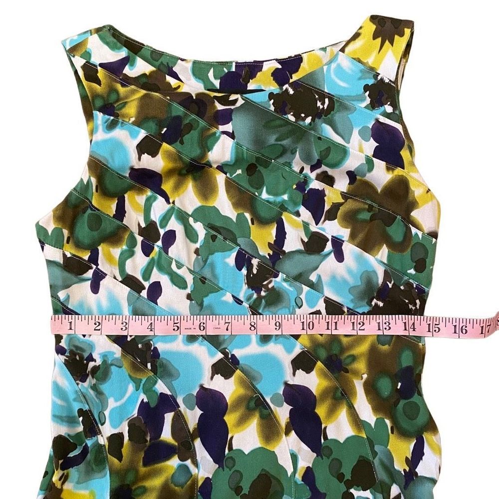 Connected Apparel Floral Work Dress Watercolor Career Feminine Pleats size 6 Pro - Picture 9 of 9